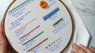 تعليم عشر غرز اساسية في التطريز Ten Basic Stitches In Embroidery 