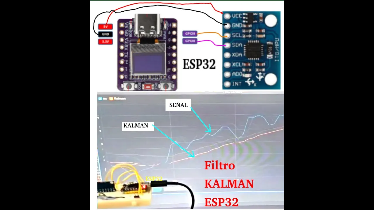 Kalman, filtro KALMAN usando ARDUINO-ESP32