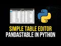 Table Editor in Python with pandastable