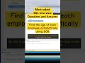 How to find the age of each employee and store that in new column