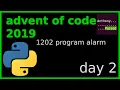 advent of code 2019 - day 2 python and c