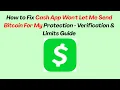 How to Fix Cash App Won t Let Me Send Bitcoin For My Protection - Verification Limits Guide