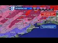 ABC13 Weather Alert Ice and Winter Storm Warnings begin with freezing rain expected overnight
