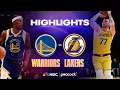 Golden State Warriors vs Los Angeles Lakers NBA HIGHLIGHTS NBA on NBC 25
