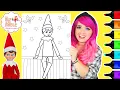 Coloring Elf on the Shelf Christmas Coloring Page Ohuhu Art Markers