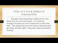 OSSLT - How to Write the Series of Paragraphs