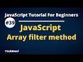 Array filter in JavaScript JavaScript Array methods tutorial Hindi