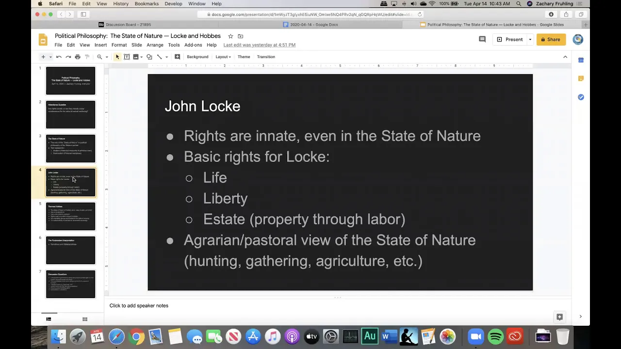 Political Philosophy: Locke, Hobbes & the State of Nature
