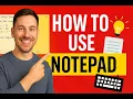 HOW TO USE NOTEPAD CLASS - 1 NOTEPAD