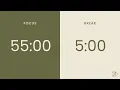 Pomodoro Timer 3 x 55 min Focus Study Reflection Productivity