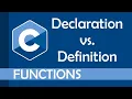 Functions in C Part 4 Function Declaration and Function Definition