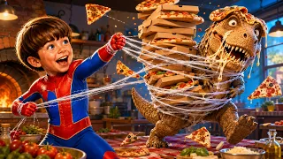 Provando Comidas Boas e Ruins na brincadeira Anana ou Ananú com Cauã e o T-Rex!