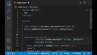 JavaScript built-in user interactions functions