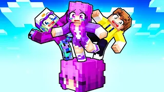 Surviving on ONE RUBY Block in Minecraft
