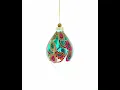Teardrop Paisley Finial Glass Christmas Ornament CC-1361