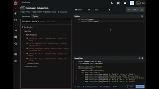 codewars python Grasshopper Debug sayHello
