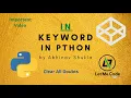 in keyword in python in Hindi 2020 Full python tutorial in Hindi for absolute beginners