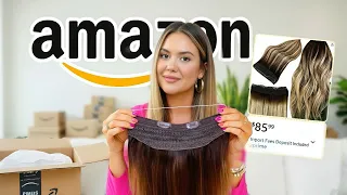 I Tried Amazon Halo Human Hair Extensions NOT SPONSORED