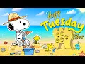 Tuesday Summer Vibes with Snoopy Soft Morning Jazz for Bright Positive Energy by Jazzy