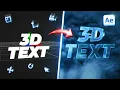 How to Make Realistic 3D Text in After Effects with Element 3D Easy