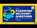 ClassLink Using Password Recovery to Reset Your Password