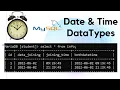 Date Time Datatypes in MySQL - 25 MySQL Tutorial for Beginners