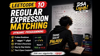 LeetCode 10 - Regular Expression Matching Dynamic Programming Explained in Tamil DSA Palagu