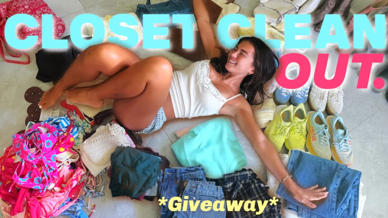 CLOSET CLEAN OUT *GIVEAWAY* || End of summer deep clean