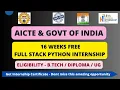 Free 16-Week AICTE Internship on FULL STACK PYTHON Get Certified Gain Real-World Skills