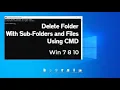 How to Delete Folder and Directory using CMD Command Prompt in Hindi