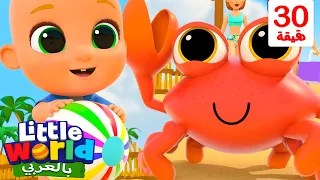 أغنية شاطئ البحر | مرحبًا، سيد السلطعون | أناشيد وأغاني أطفال باللغة العربية | Little World Arabic
