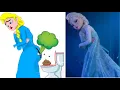 Download Lagu Frozen 2 Elsa funny Drawing memes - Try not To laug