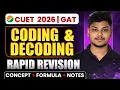 CUET GAT 2026 Logical Reasoning Coding-Decoding Complete Notes Tricks