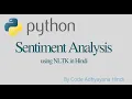 sentiment analysis using NLTK Python Hindi