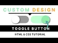 How to Create Android Toggle Button Using Only HTML CSS Pure CSS Tutorial
