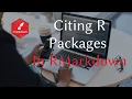 Citing R Packages in RMarkdown Documents