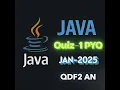 Programming Concepts using Java Quiz-1 PYQ Jan 2025 Diploma Level IIT Madras BS Degree