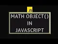 Math Object In JavaScript JavaScript Math Object