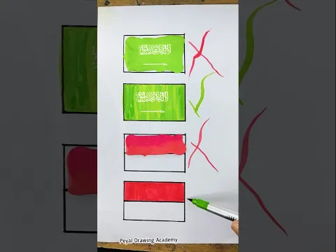 رسمت أعلام الدول العربية كلها💪❤️😍 رسم علم فلسطين 🇵🇸#palestine #art #indonesia #bangladesh #shorts