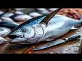 Lagu Everyday of My Life ❗🔥 Exploring Sorong Fish Market live broadcast of yellowfin tuna cutting