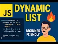 How to Dynamically Add List Items Using JavaScript DOM Manipulation Tutorial