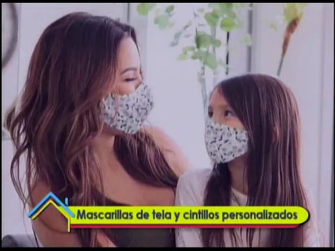 Mascarillas de tela y cintillos personalizados