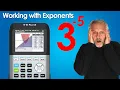 Exponents on the TI 84 Plus CE