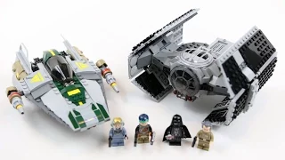 LEGO Star Wars TIE Advanced vs. A-Wing (Timelapse & Review) - Set 75150