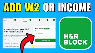 How To Add A W2 Or Income In H R Block 2026 Best Method