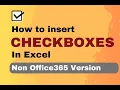 How to add checkboxes in Excel Non OFFICE365 version Create Dynamic Checklists Easily
