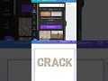 CRACK text effect in Canva
