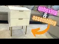 Unboxing Assembling the Aobafuir 2 Drawer Nightstand