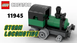 11945 STEAM LOCOMOTIVE | LEGO Creator Magazine Gift Virtual Build
