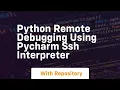 Python remote debugging using pycharm ssh interpreter